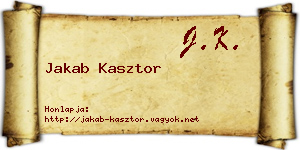 Jakab Kasztor névjegykártya
